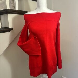 Anthropologie Scarlet Off-Shoulder Sweater